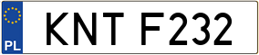 Trailer License Plate